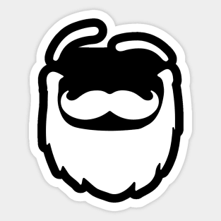 Cool Santa Claus Face Sticker